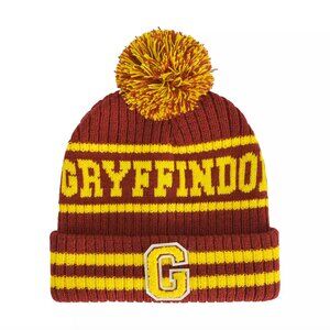 Harry Potter Gryffindor Collegiate Pom Cuff Beanie Hat